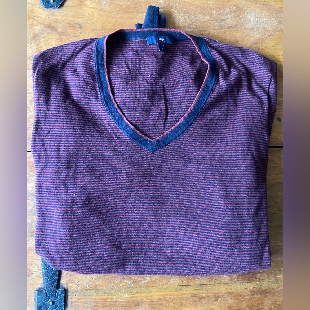 GAP Men’s Lightweight V Neck Sweater Size L